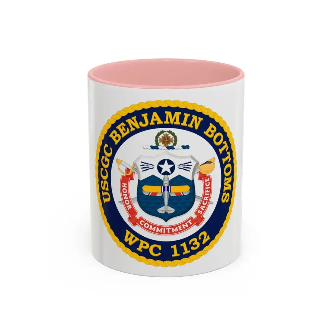 USCGC Benjamin Bottoms WPC 1132 (U.S. Coast Guard) Accent Coffee Mug 11oz Pink - Go Mug Yourself