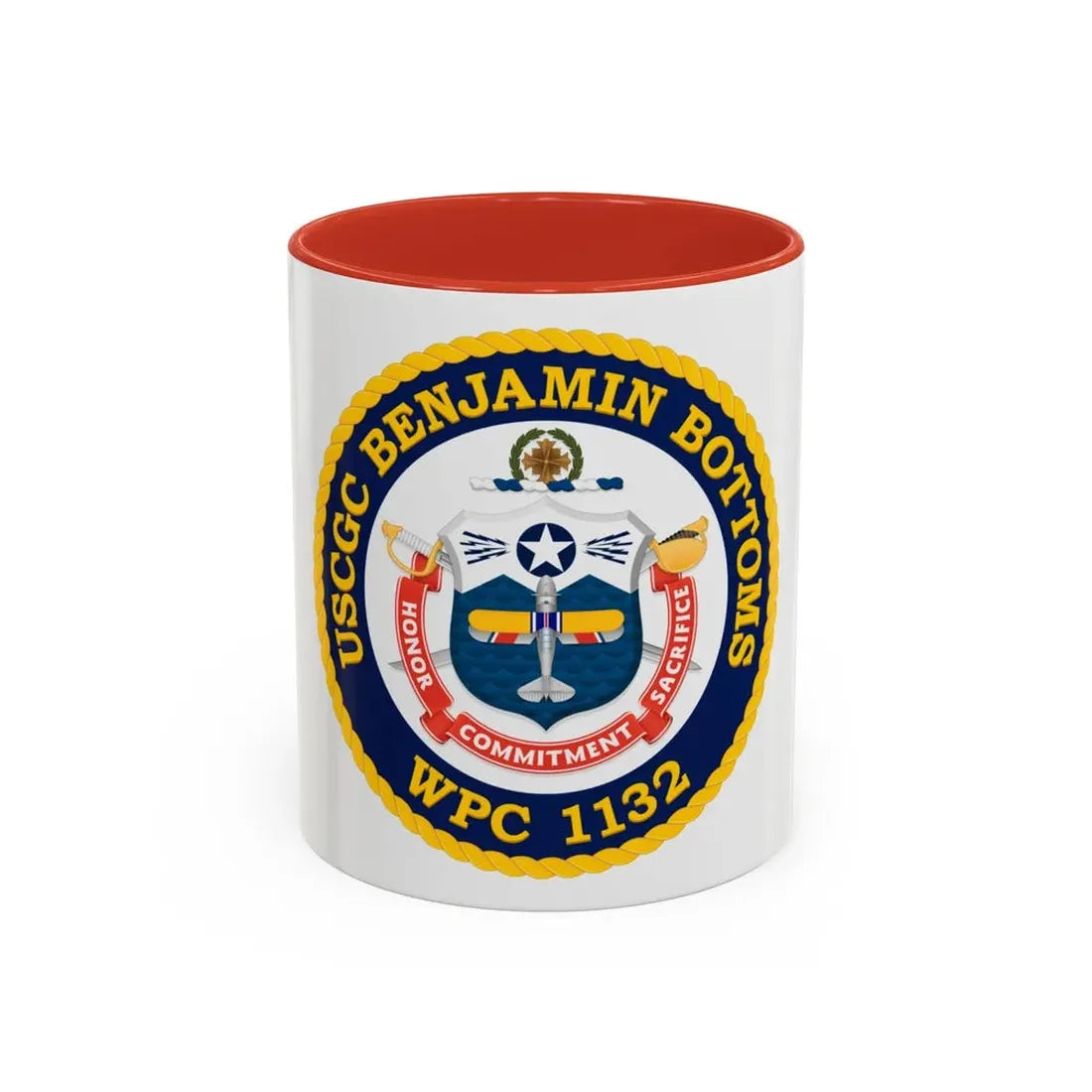 USCGC Benjamin Bottoms WPC 1132 (U.S. Coast Guard) Accent Coffee Mug 11oz Red - Go Mug Yourself