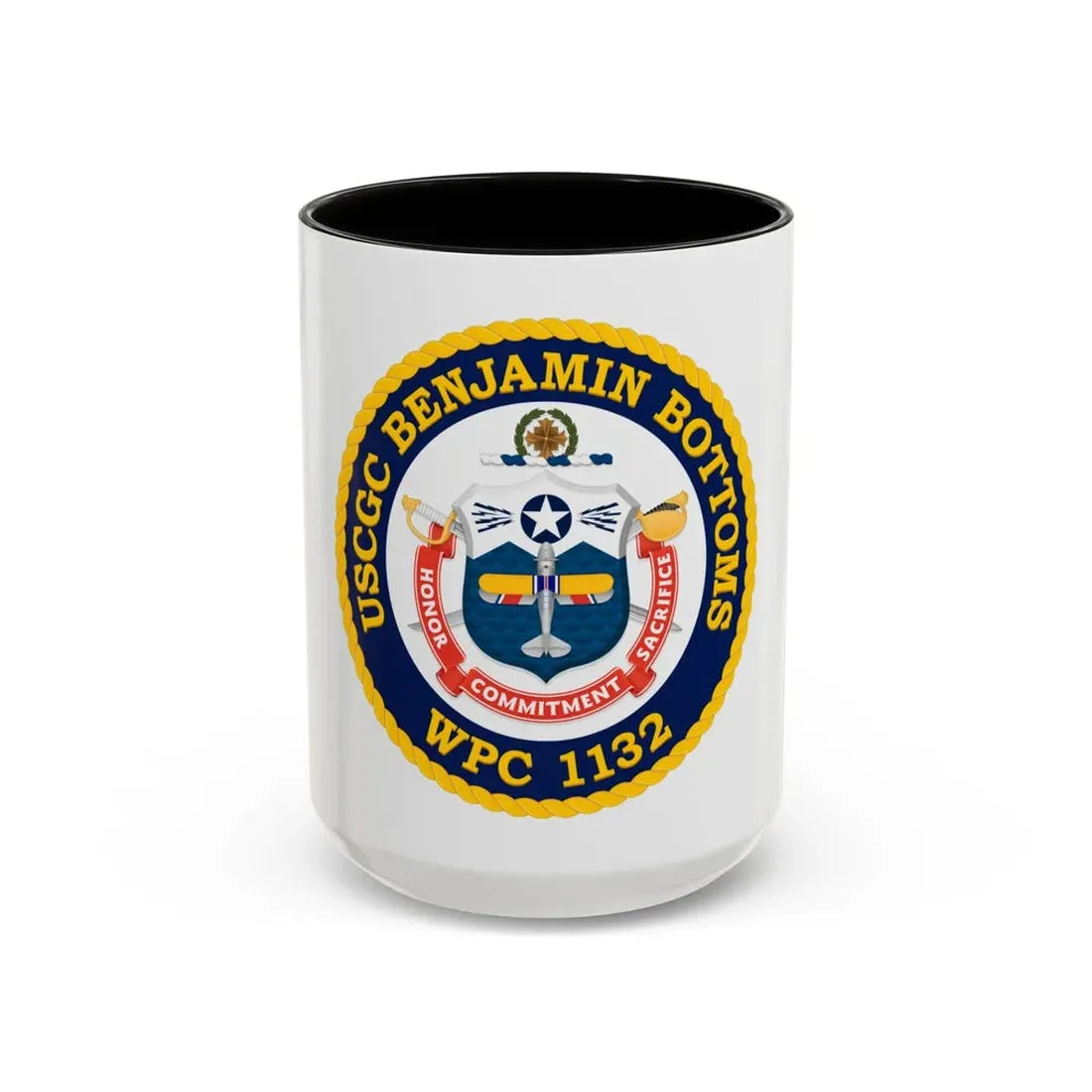USCGC Benjamin Bottoms WPC 1132 (U.S. Coast Guard) Accent Coffee Mug 15oz Black - Go Mug Yourself