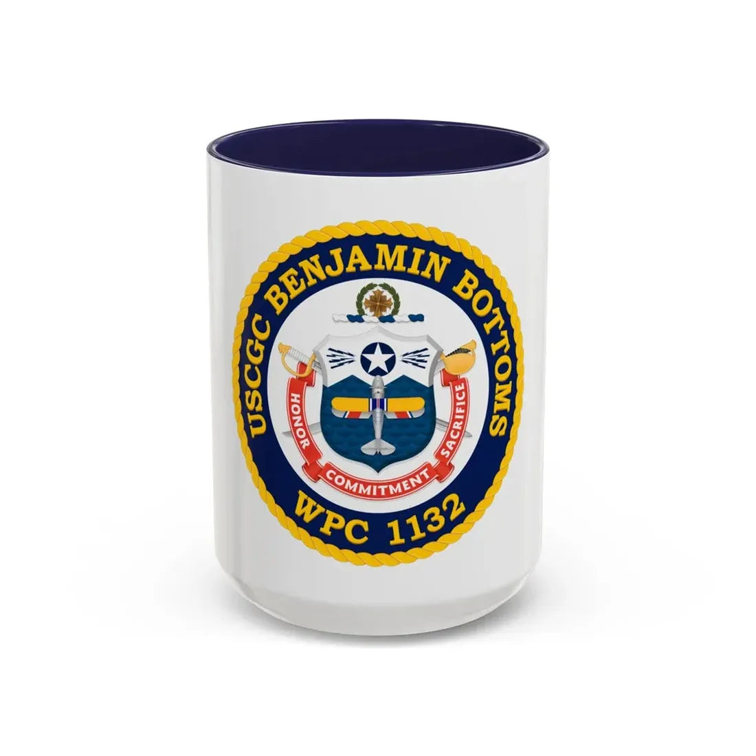 USCGC Benjamin Bottoms WPC 1132 (U.S. Coast Guard) Accent Coffee Mug 15oz Navy - Go Mug Yourself