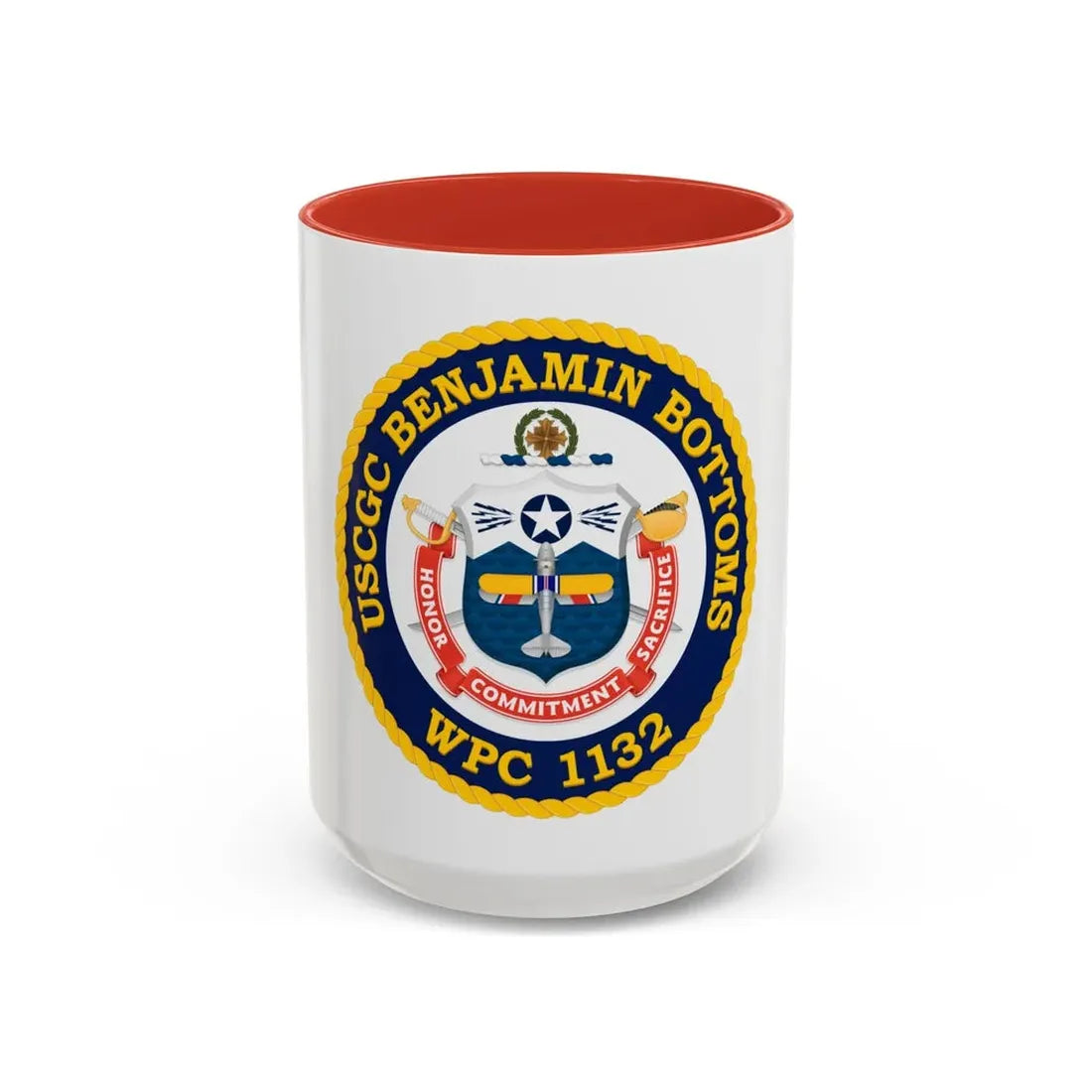 USCGC Benjamin Bottoms WPC 1132 (U.S. Coast Guard) Accent Coffee Mug 15oz Red - Go Mug Yourself