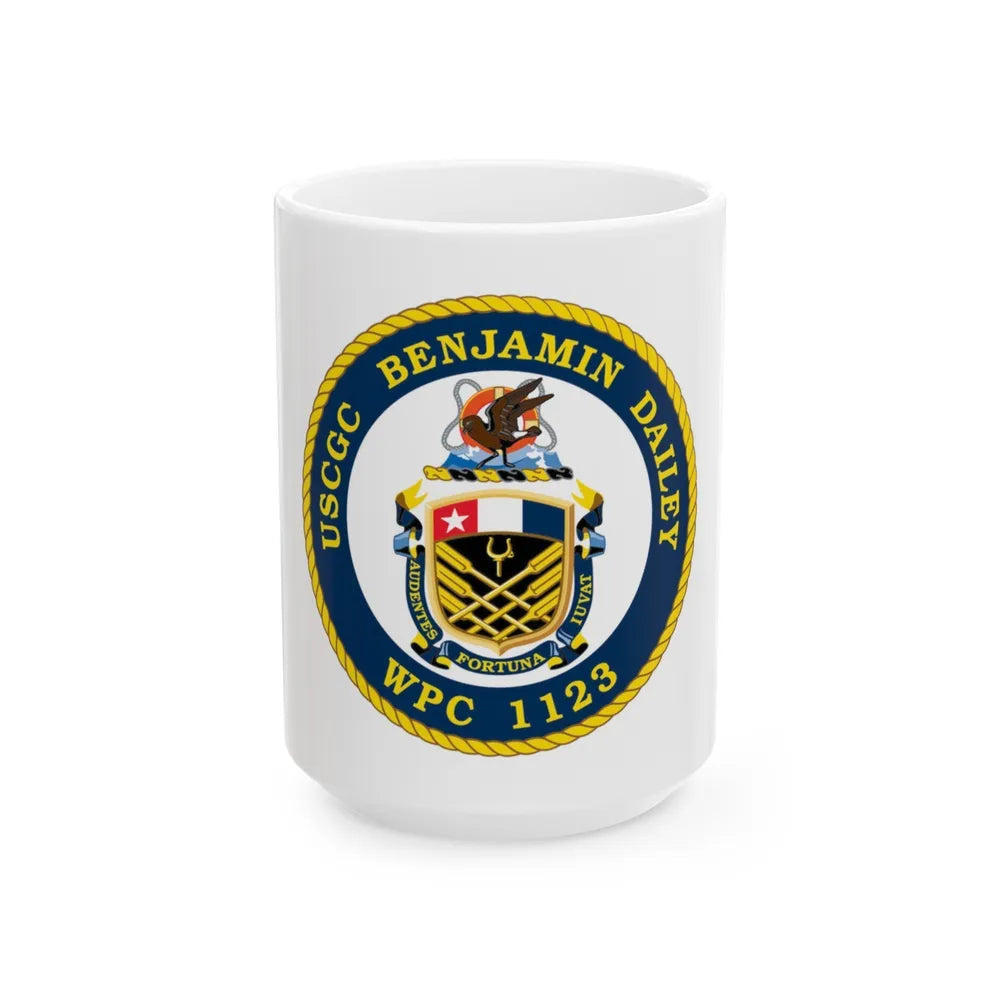 USCGC Benjamin Dailey WPC 1123 (U.S. Coast Guard) White Coffee Mug-15oz-Go Mug Yourself