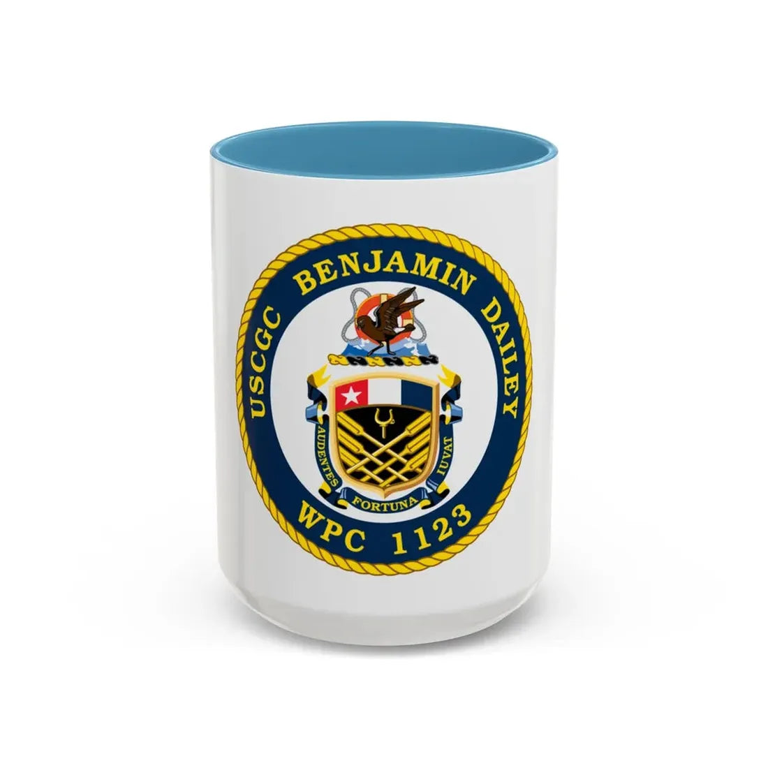 USCGC Benjamin Dailey WPC 1123 (U.S. Coast Guard) Accent Coffee Mug 15oz Light Blue - Go Mug Yourself