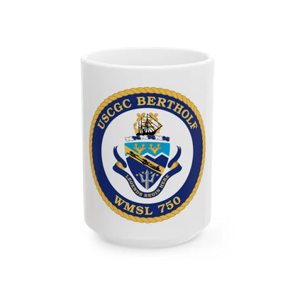 USCGC Bertholf WMSL 750 (U.S. Coast Guard) White Coffee Mug-15oz-Go Mug Yourself