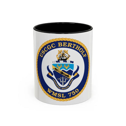 USCGC Bertholf WMSL 750 (U.S. Coast Guard) Accent Coffee Mug 11oz Black - Go Mug Yourself
