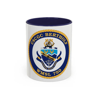 USCGC Bertholf WMSL 750 (U.S. Coast Guard) Accent Coffee Mug 11oz Navy - Go Mug Yourself