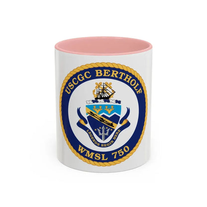 USCGC Bertholf WMSL 750 (U.S. Coast Guard) Accent Coffee Mug 11oz Pink - Go Mug Yourself