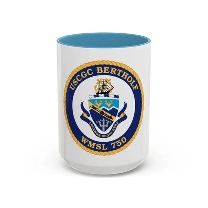 USCGC Bertholf WMSL 750 (U.S. Coast Guard) Accent Coffee Mug 15oz Light Blue - Go Mug Yourself