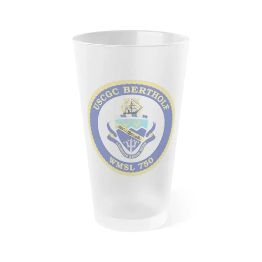 USCGC Bertholf WMSL 750 (U.S. Coast Guard) Frosted Pint Glass 16oz Default Title - Go Mug Yourself