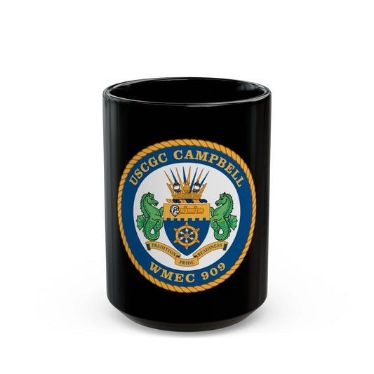 USCGC Campbell WMEC 909 (U.S. Coast Guard) Black Coffee Mug-15oz-Go Mug Yourself