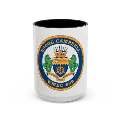 USCGC Campbell WMEC 909 (U.S. Coast Guard) Accent Coffee Mug 15oz Black - Go Mug Yourself