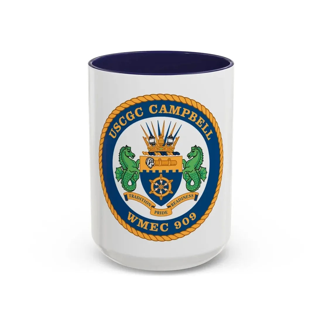 USCGC Campbell WMEC 909 (U.S. Coast Guard) Accent Coffee Mug 15oz Navy - Go Mug Yourself