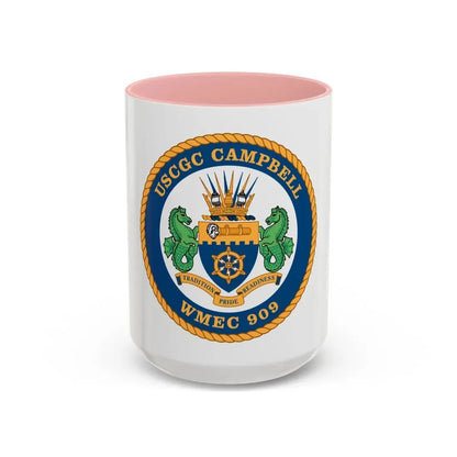 USCGC Campbell WMEC 909 (U.S. Coast Guard) Accent Coffee Mug 15oz Pink - Go Mug Yourself