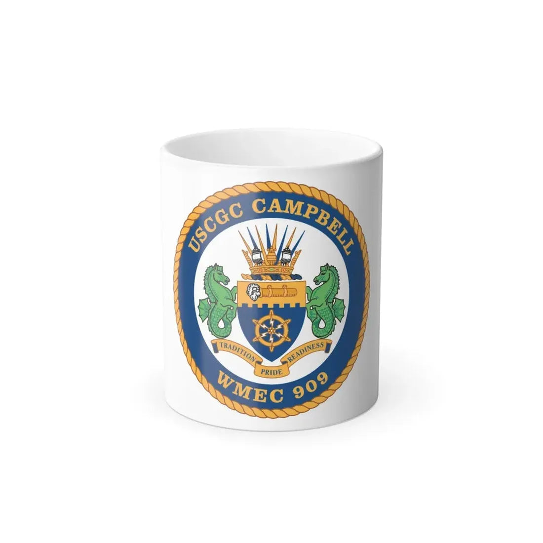 USCGC Campbell WMEC 909 (U.S. Coast Guard) Color Changing Coffee Mug 11oz - Go Mug Yourself