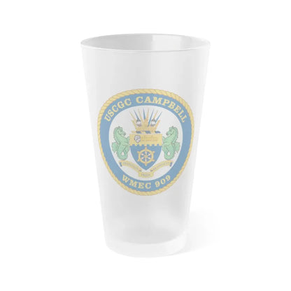 USCGC Campbell WMEC 909 (U.S. Coast Guard) Frosted Pint Glass 16oz Default Title - Go Mug Yourself