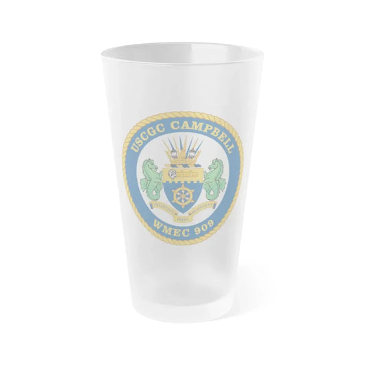 USCGC Campbell WMEC 909 (U.S. Coast Guard) Frosted Pint Glass 16oz Default Title - Go Mug Yourself
