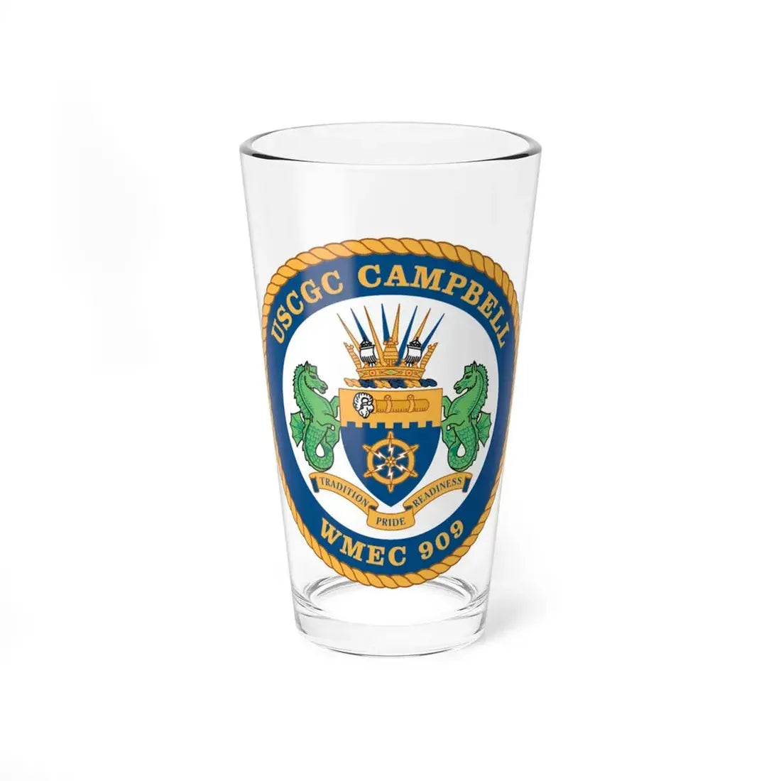 USCGC Campbell WMEC 909 (U.S. Coast Guard) Pint Glass 16oz 16oz - Go Mug Yourself