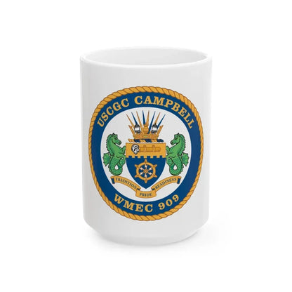 USCGC Campbell WMEC 909 (U.S. Coast Guard) White Coffee Mug 15oz - Go Mug Yourself