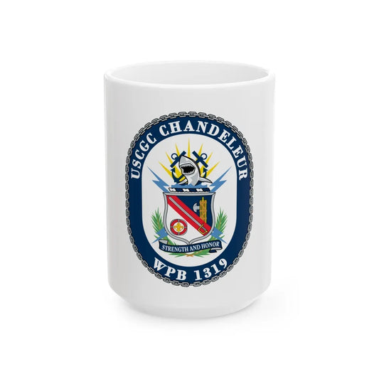 USCGC Chandeleur WPB 1319 (U.S. Coast Guard) White Coffee Mug-15oz-Go Mug Yourself