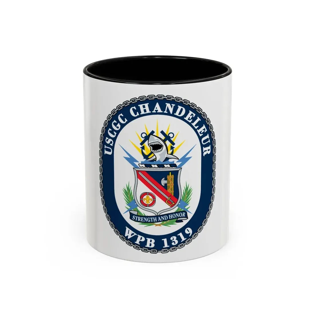 USCGC Chandeleur WPB 1319 (U.S. Coast Guard) Accent Coffee Mug 11oz Black - Go Mug Yourself
