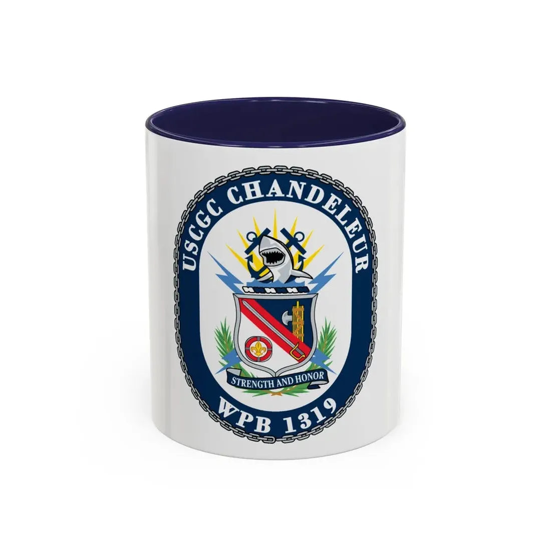 USCGC Chandeleur WPB 1319 (U.S. Coast Guard) Accent Coffee Mug 11oz Navy - Go Mug Yourself