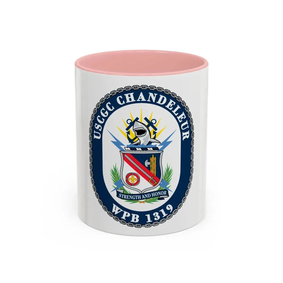 USCGC Chandeleur WPB 1319 (U.S. Coast Guard) Accent Coffee Mug 11oz Pink - Go Mug Yourself