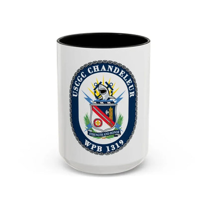 USCGC Chandeleur WPB 1319 (U.S. Coast Guard) Accent Coffee Mug 15oz Black - Go Mug Yourself