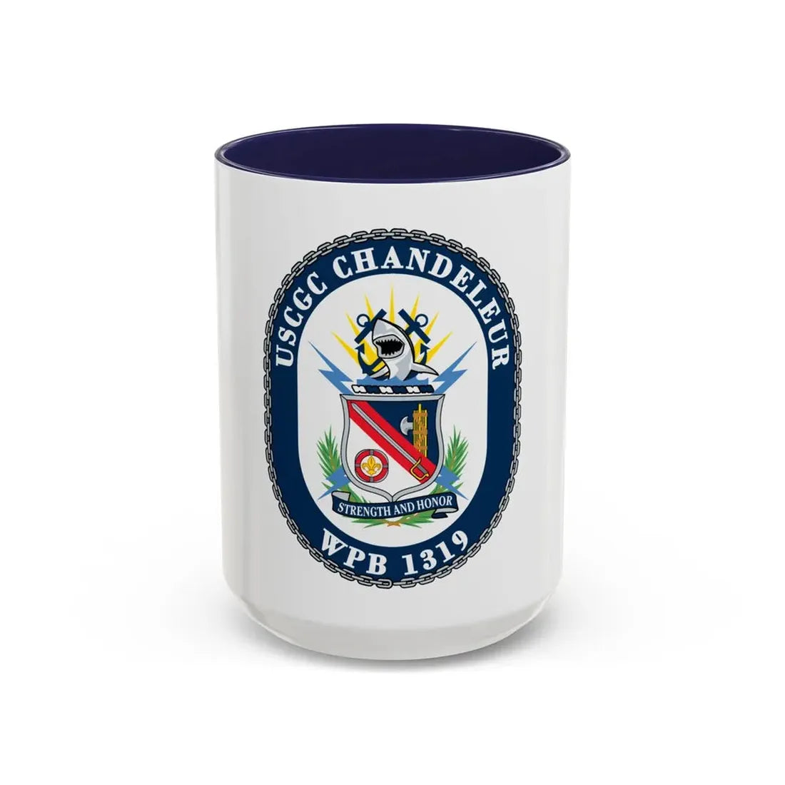 USCGC Chandeleur WPB 1319 (U.S. Coast Guard) Accent Coffee Mug 15oz Navy - Go Mug Yourself