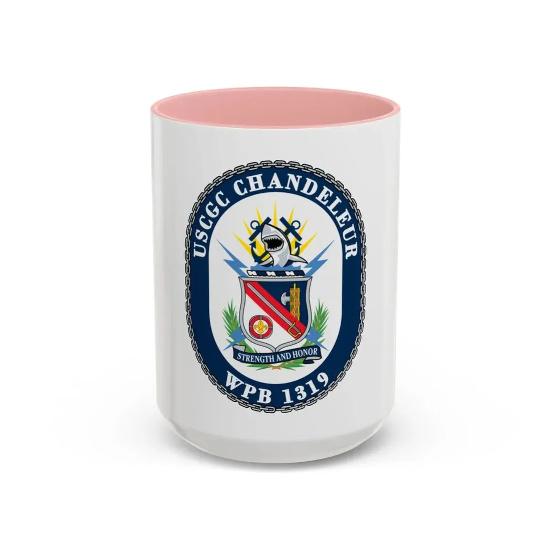USCGC Chandeleur WPB 1319 (U.S. Coast Guard) Accent Coffee Mug 15oz Pink - Go Mug Yourself
