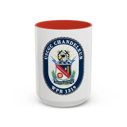 USCGC Chandeleur WPB 1319 (U.S. Coast Guard) Accent Coffee Mug 15oz Red - Go Mug Yourself