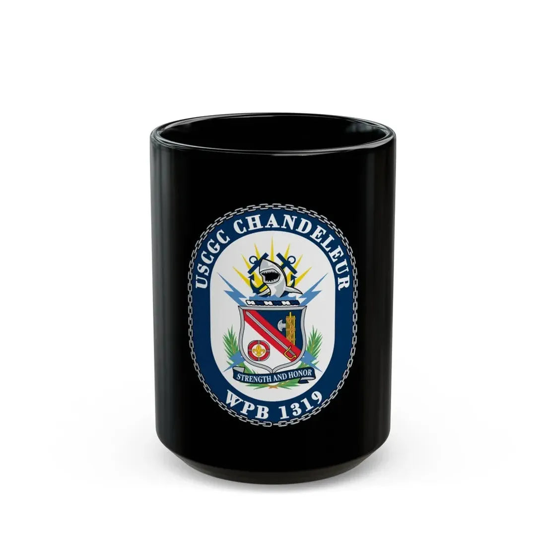USCGC Chandeleur WPB 1319 (U.S. Coast Guard) Black Coffee Mug 15oz - Go Mug Yourself