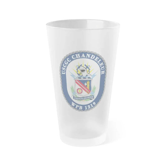 USCGC Chandeleur WPB 1319 (U.S. Coast Guard) Frosted Pint Glass 16oz Default Title - Go Mug Yourself