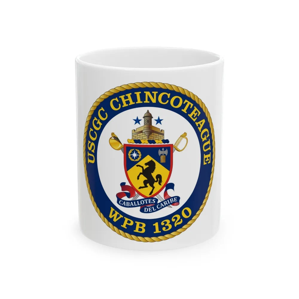 USCGC Chincoteague WPB 1320 (U.S. Coast Guard) White Coffee Mug-11oz-Go Mug Yourself