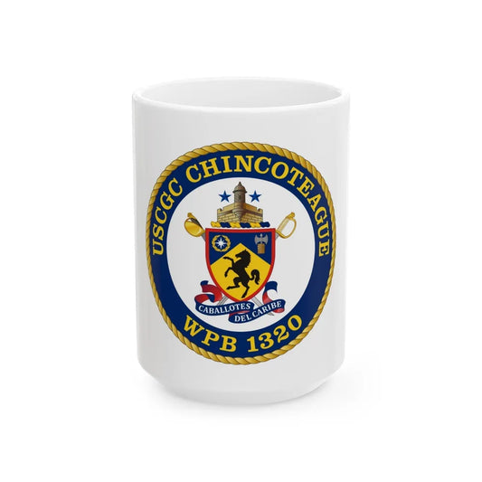 USCGC Chincoteague WPB 1320 (U.S. Coast Guard) White Coffee Mug-15oz-Go Mug Yourself