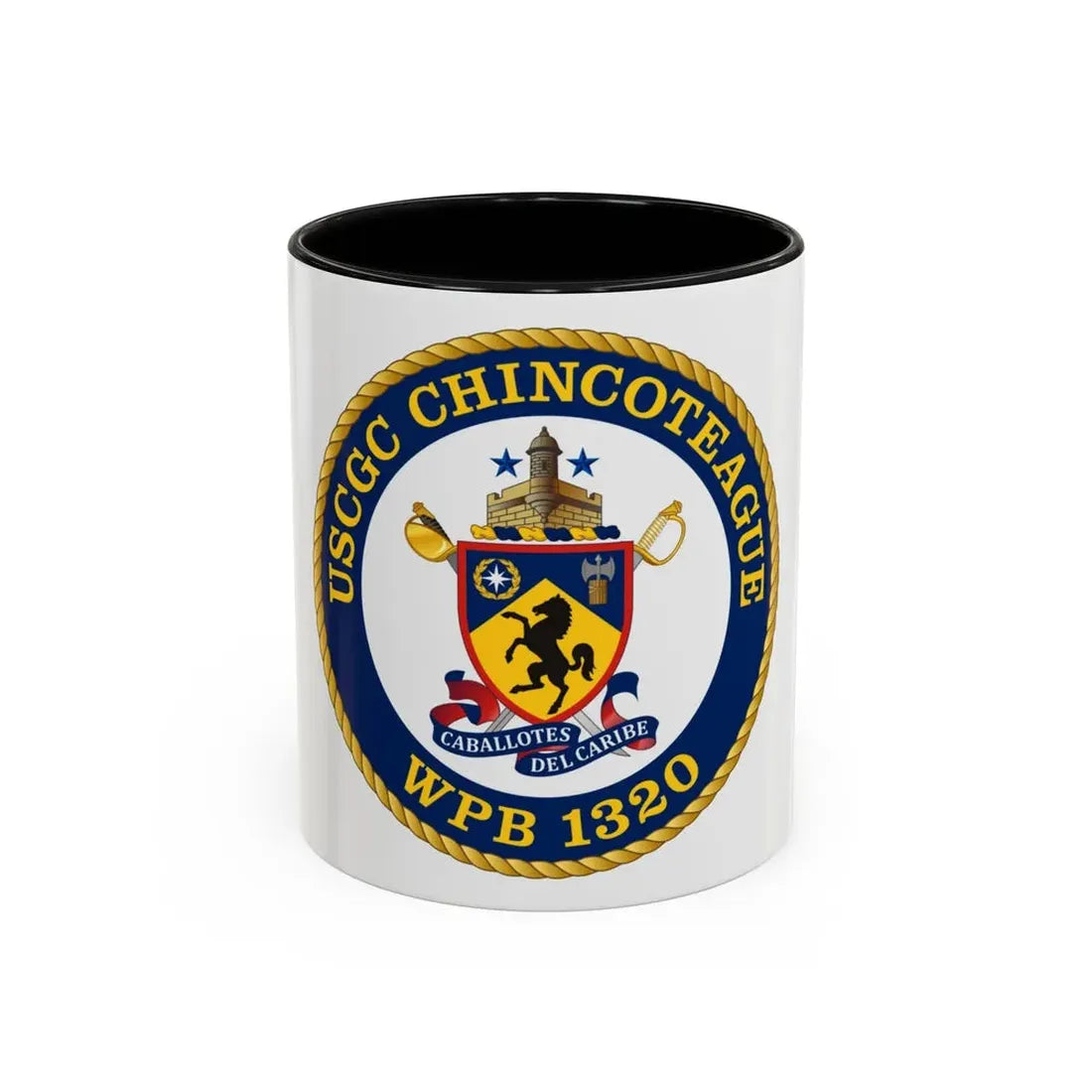 USCGC Chincoteague WPB 1320 (U.S. Coast Guard) Accent Coffee Mug 11oz Black - Go Mug Yourself