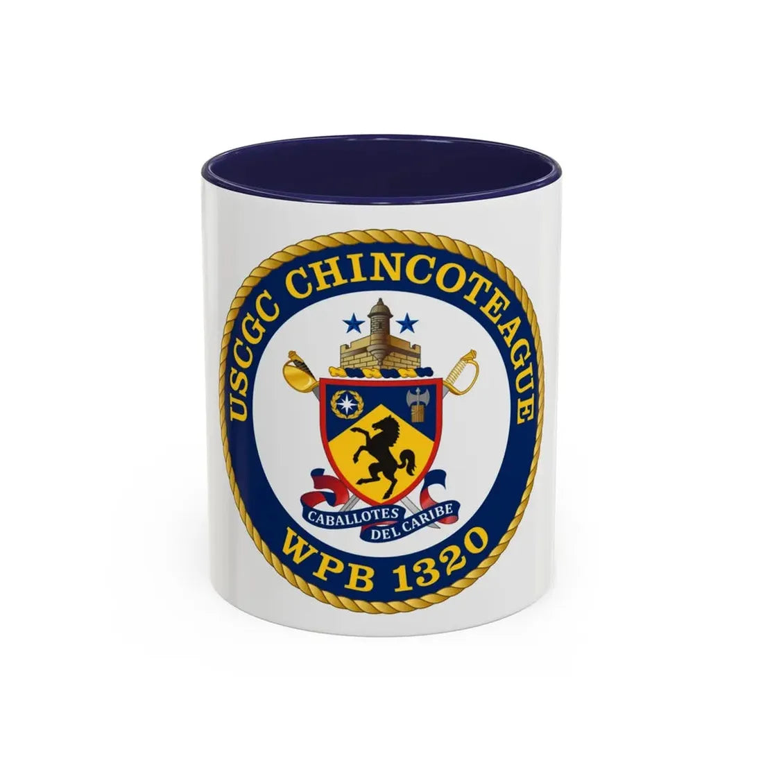 USCGC Chincoteague WPB 1320 (U.S. Coast Guard) Accent Coffee Mug 11oz Navy - Go Mug Yourself