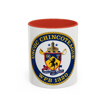 USCGC Chincoteague WPB 1320 (U.S. Coast Guard) Accent Coffee Mug 11oz Red - Go Mug Yourself