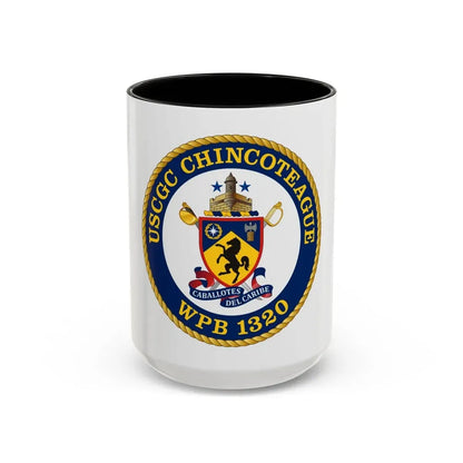 USCGC Chincoteague WPB 1320 (U.S. Coast Guard) Accent Coffee Mug 15oz Black - Go Mug Yourself