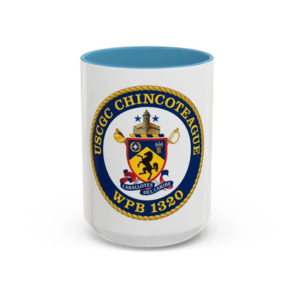USCGC Chincoteague WPB 1320 (U.S. Coast Guard) Accent Coffee Mug 15oz Light Blue - Go Mug Yourself