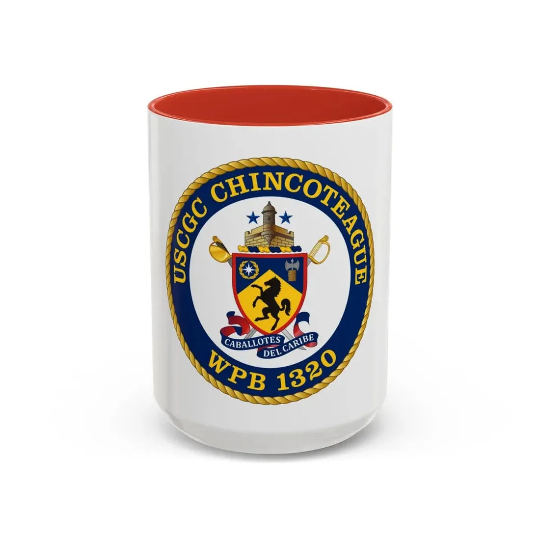 USCGC Chincoteague WPB 1320 (U.S. Coast Guard) Accent Coffee Mug 15oz Red - Go Mug Yourself