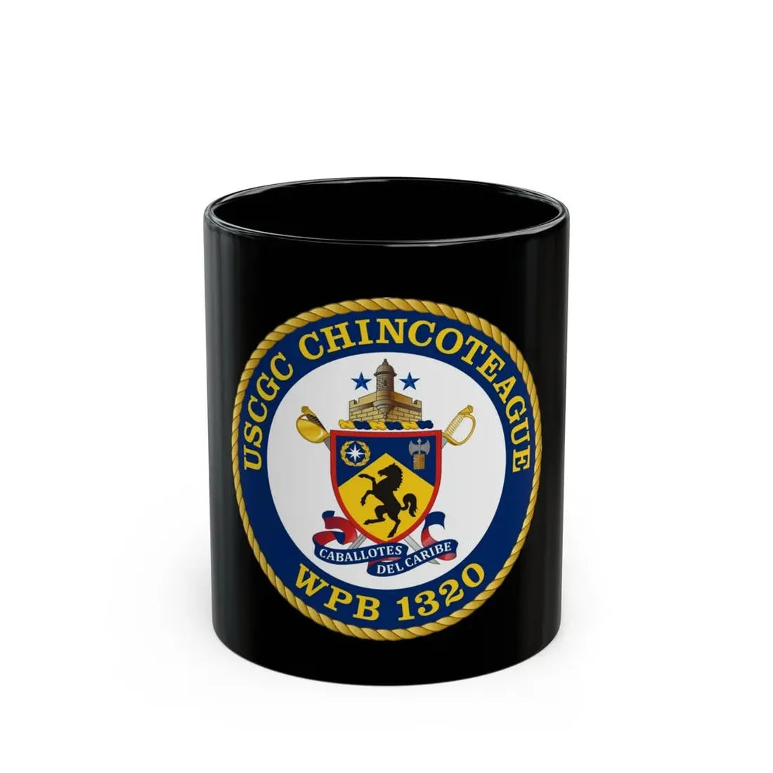 USCGC Chincoteague WPB 1320 (U.S. Coast Guard) Black Coffee Mug 11oz - Go Mug Yourself