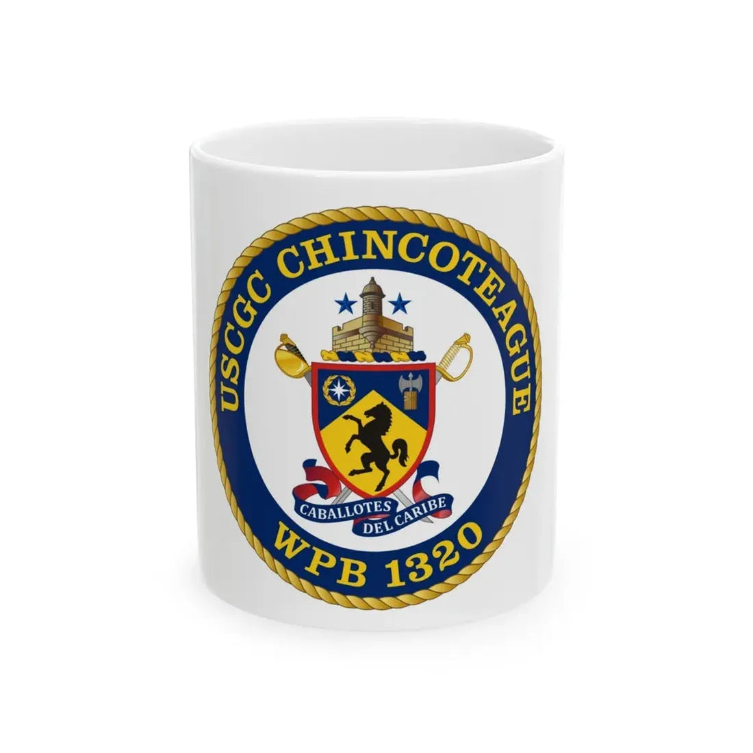USCGC Chincoteague WPB 1320 (U.S. Coast Guard) White Coffee Mug 11oz - Go Mug Yourself