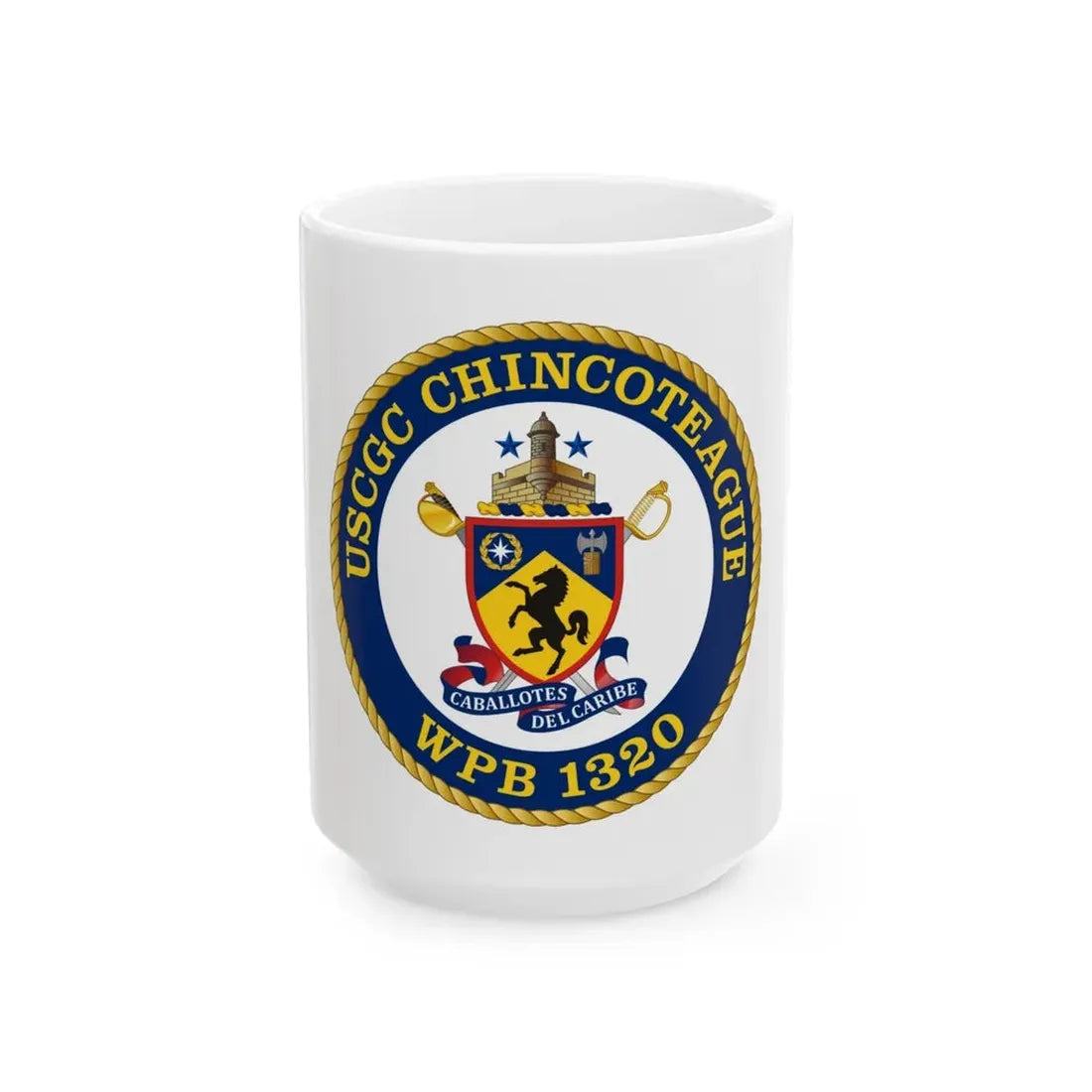 USCGC Chincoteague WPB 1320 (U.S. Coast Guard) White Coffee Mug 15oz - Go Mug Yourself