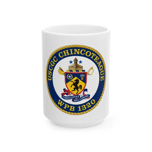 USCGC Chincoteague WPB 1320 (U.S. Coast Guard) White Coffee Mug 15oz - Go Mug Yourself