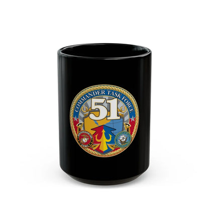 USCGC Command Task Force (U.S. Coast Guard) Black Coffee Mug-15oz-Go Mug Yourself