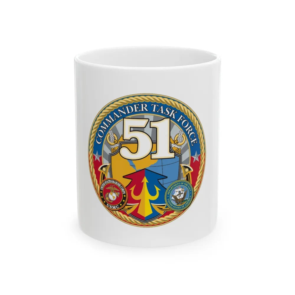 USCGC Command Task Force (U.S. Coast Guard) White Coffee Mug-11oz-Go Mug Yourself