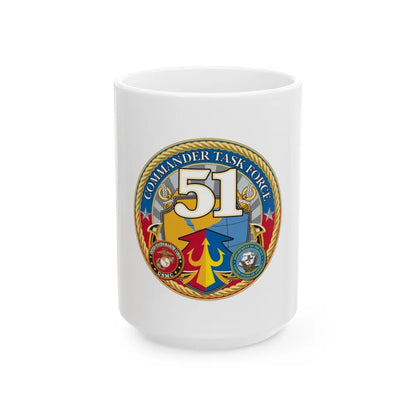 USCGC Command Task Force (U.S. Coast Guard) White Coffee Mug-15oz-Go Mug Yourself