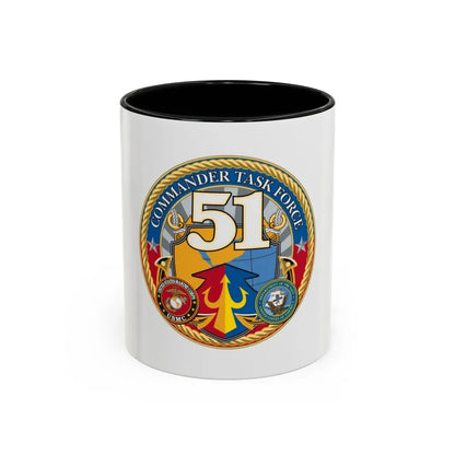 USCGC Command Task Force (U.S. Coast Guard) Accent Coffee Mug 11oz Black - Go Mug Yourself