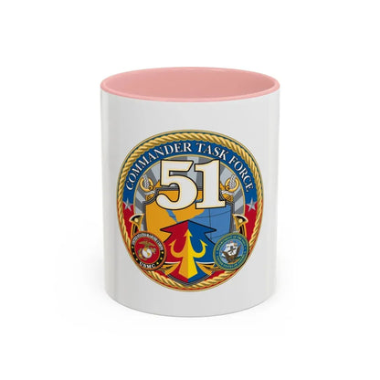 USCGC Command Task Force (U.S. Coast Guard) Accent Coffee Mug 11oz Pink - Go Mug Yourself