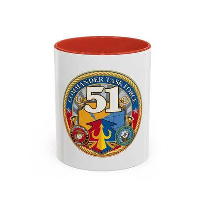 USCGC Command Task Force (U.S. Coast Guard) Accent Coffee Mug 11oz Red - Go Mug Yourself